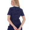 Polo ajusté Fila Navy Bai BB1 à rayures fines