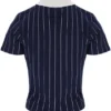 Polo ajusté Fila Navy Bai BB1 à rayures fines