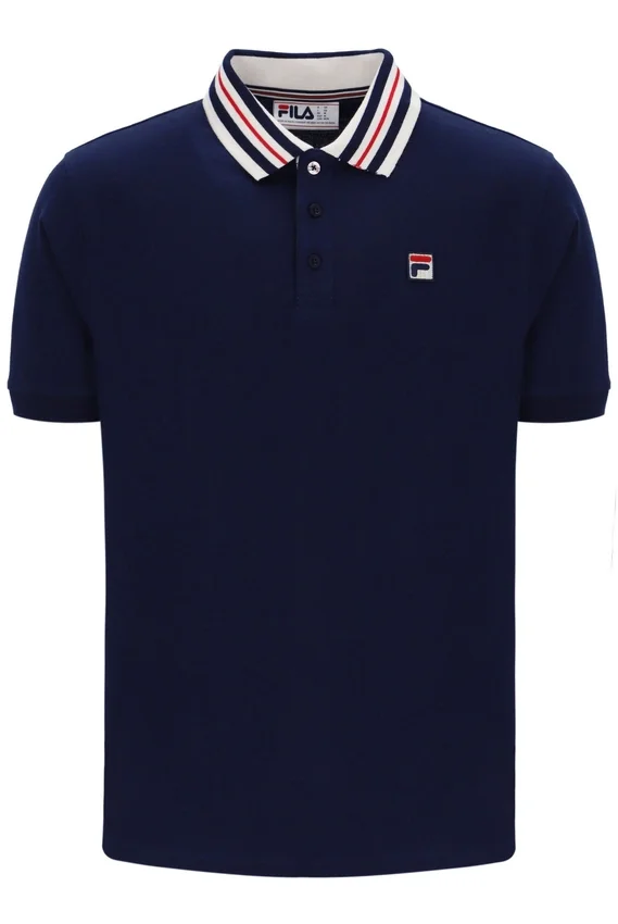 Polo basique Fila Achille Heritage Tape bleu marine