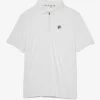 Polo de tennis blanc à manches courtes