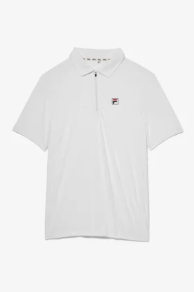 Polo de tennis blanc à manches courtes
