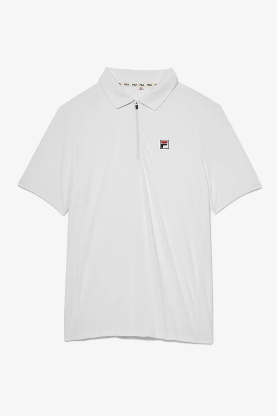 Polo de tennis blanc à manches courtes