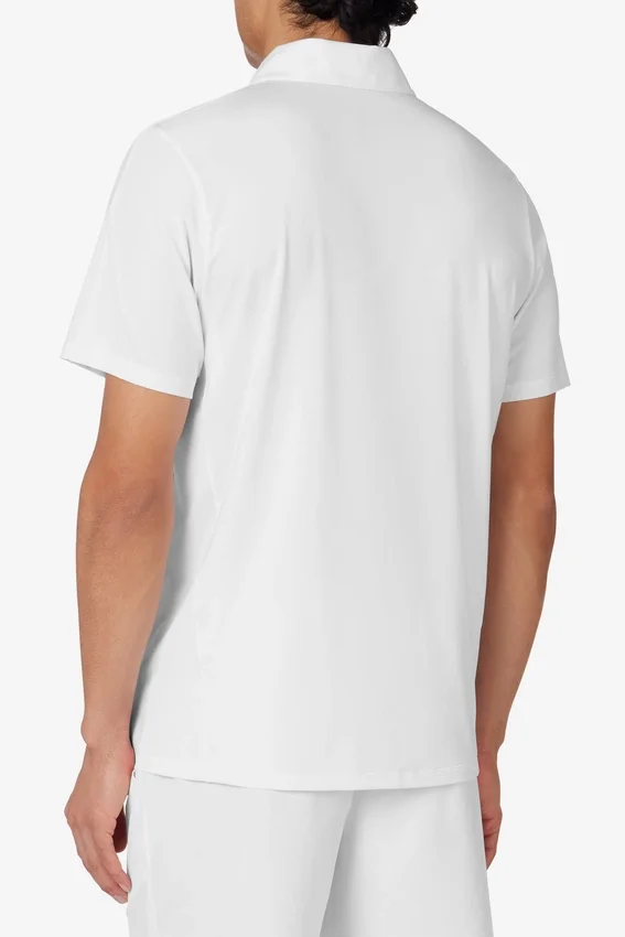 Polo de tennis blanc à manches courtes