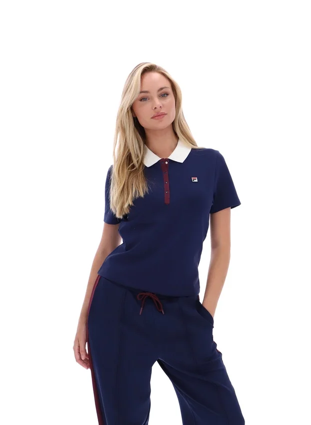 Polo emblématique ajusté Juno Fila Navy