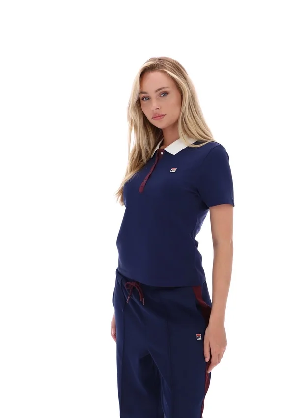 Polo emblématique ajusté Juno Fila Navy
