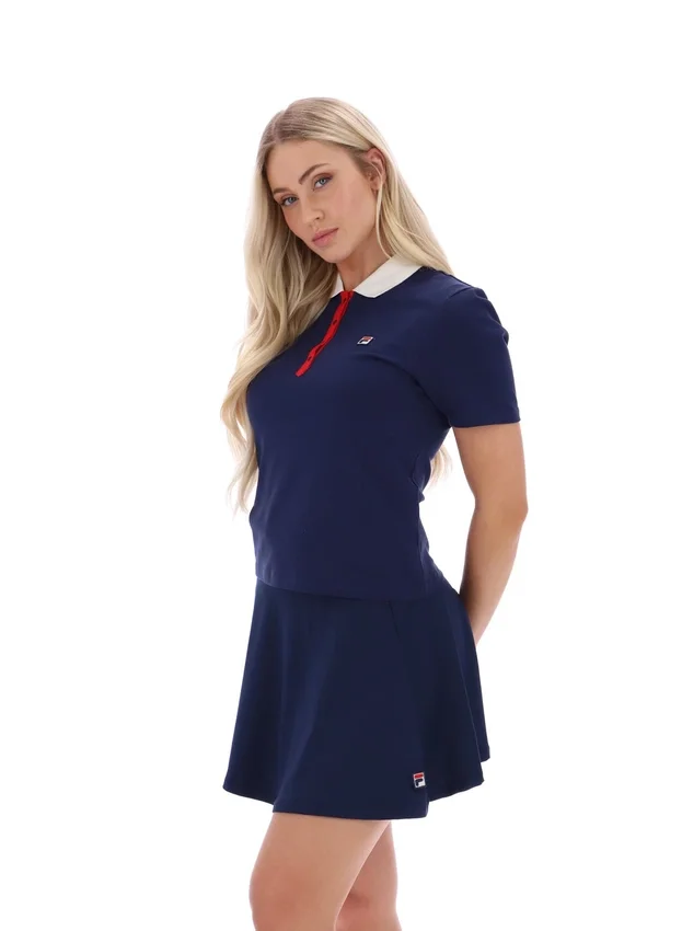 Polo emblématique ajusté Juno Fila Navy
