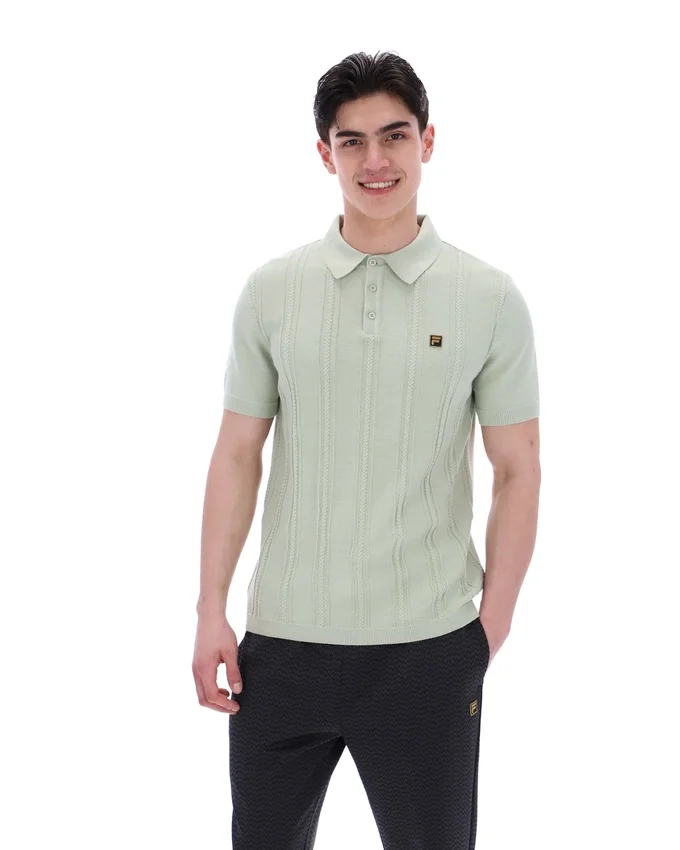 Polo en maille Barns couleur écume de mer