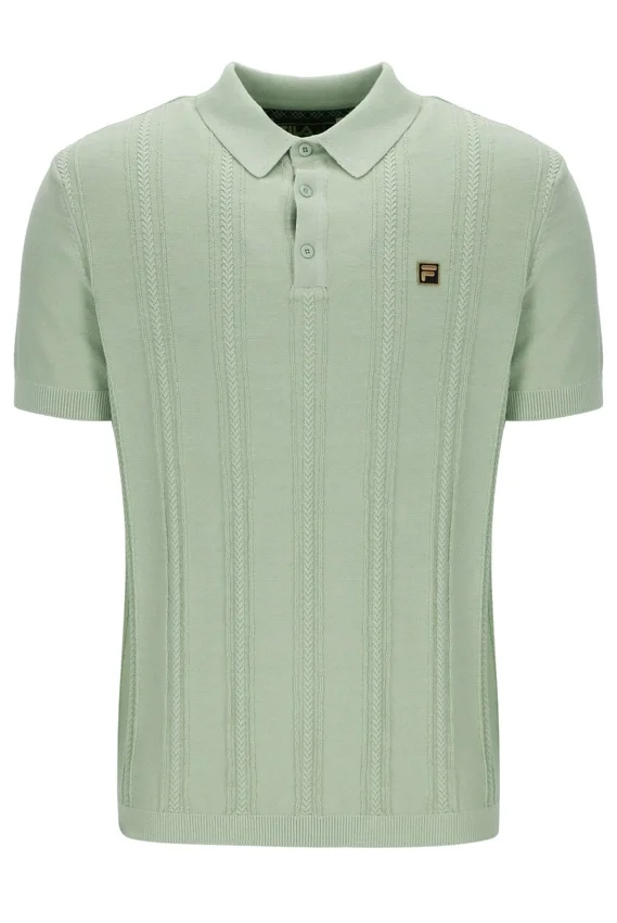 Polo en maille Barns couleur écume de mer