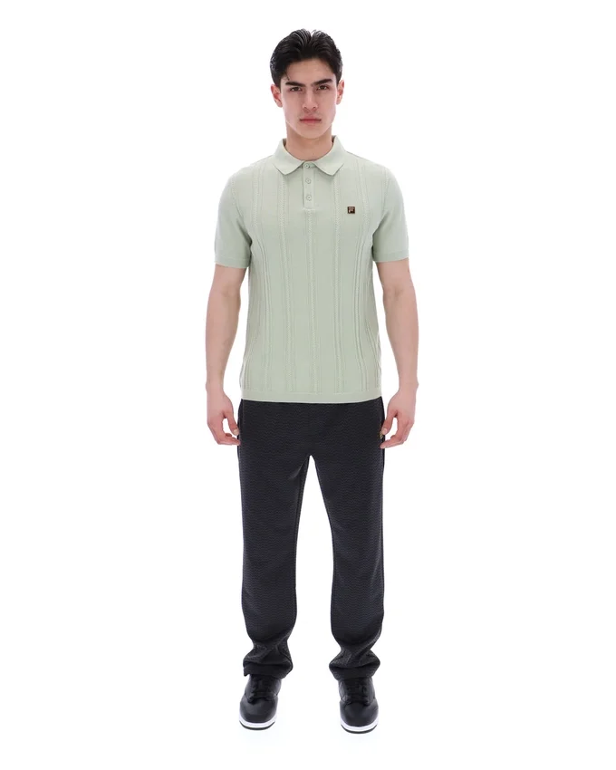 Polo en maille Barns couleur écume de mer