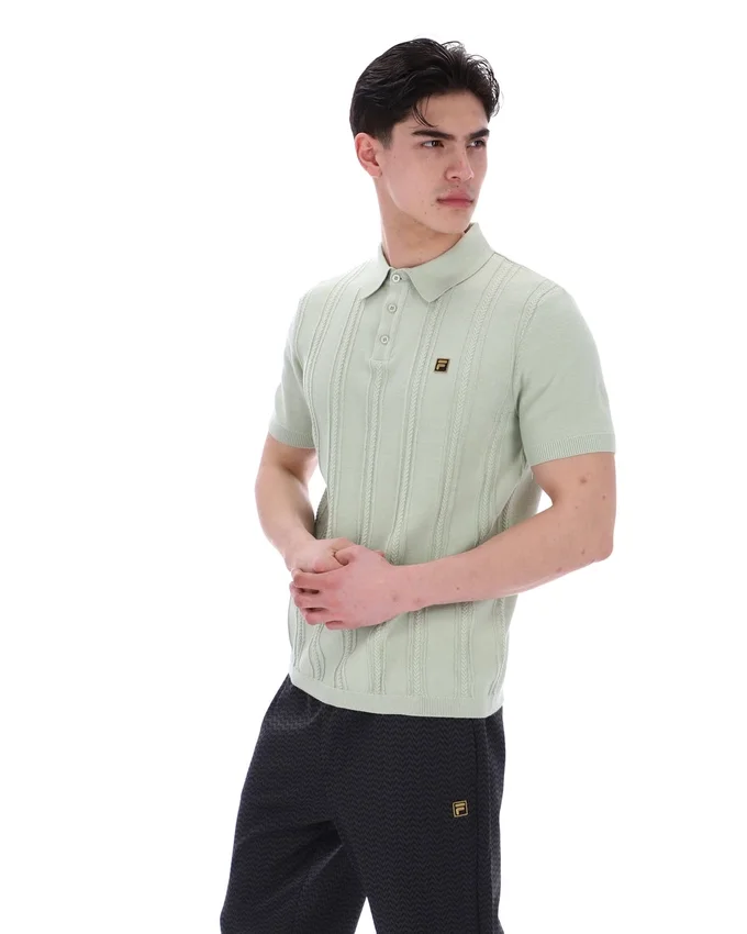 Polo en maille Barns couleur écume de mer