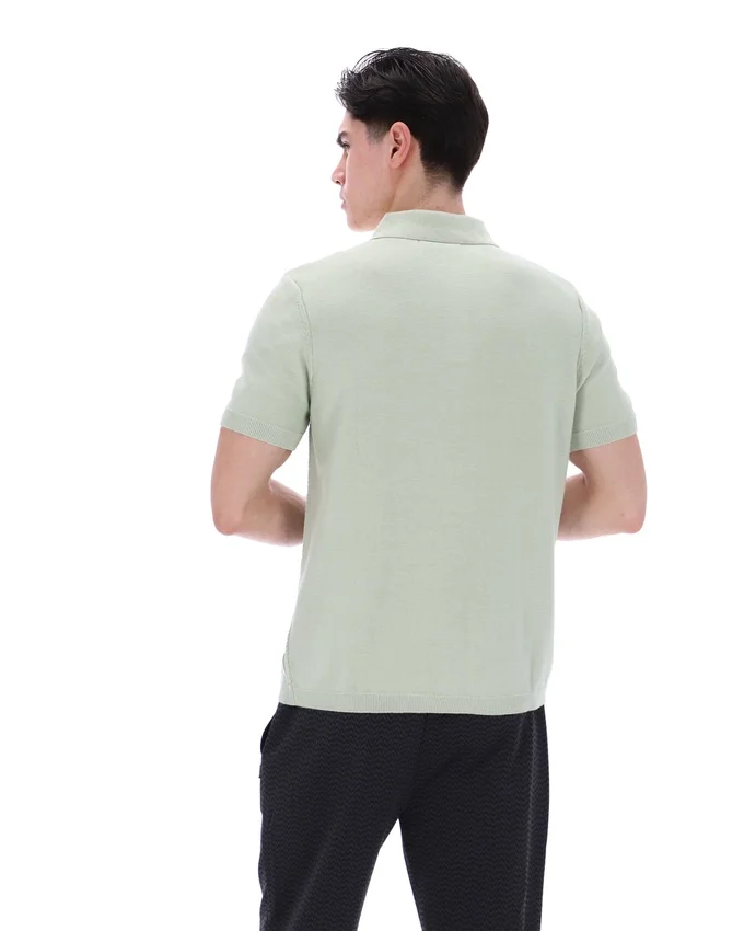 Polo en maille Barns couleur écume de mer