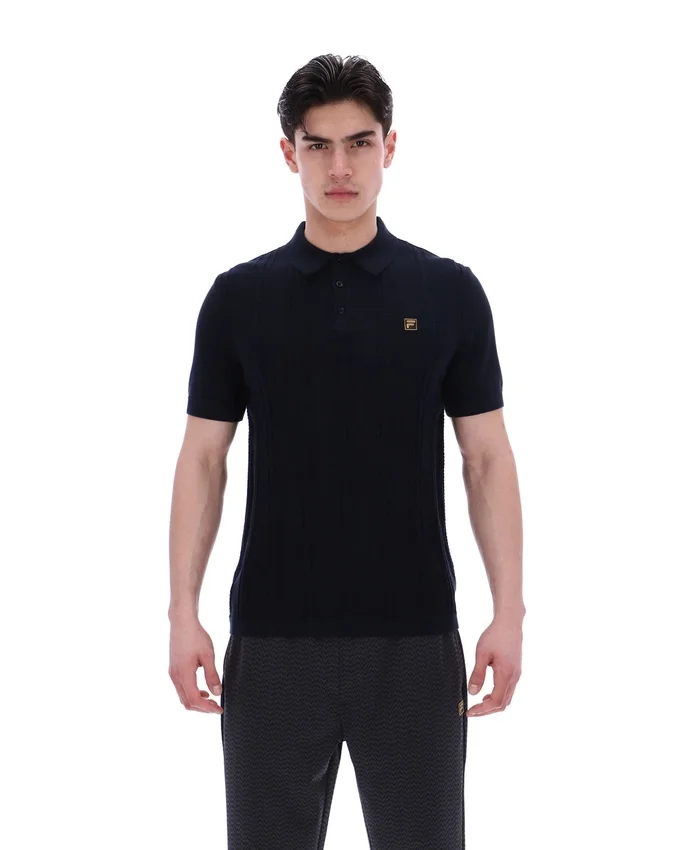 Polo en maille Barns noir