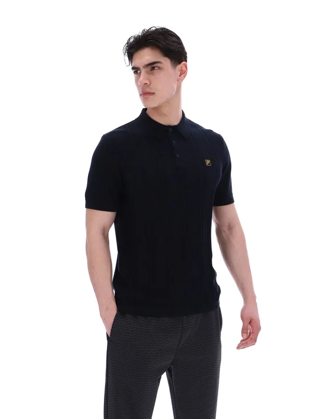 Polo en maille Barns noir