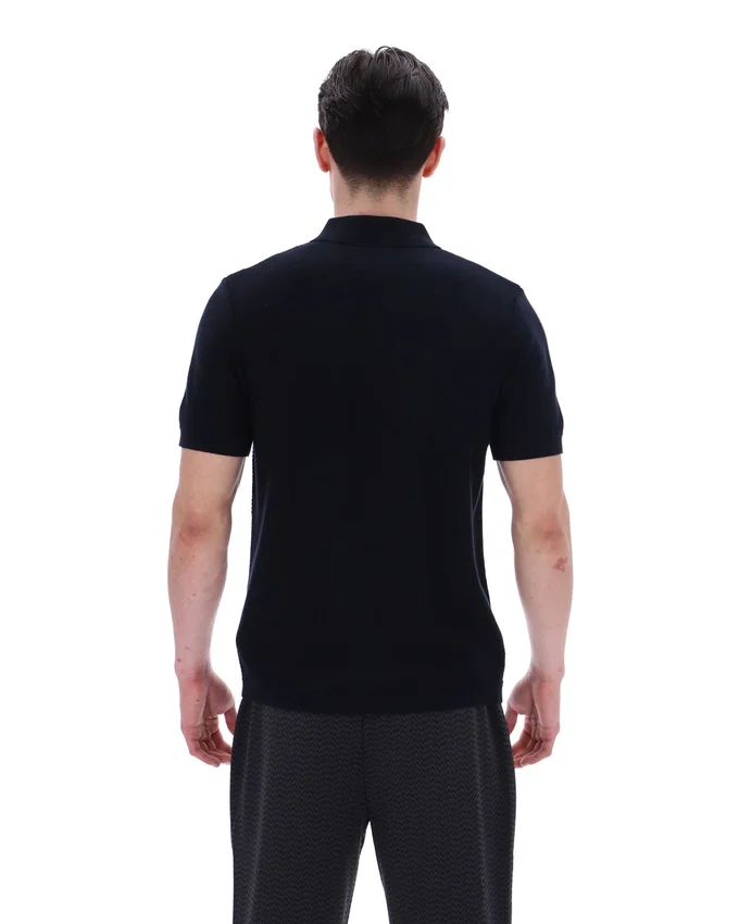 Polo en maille Barns noir