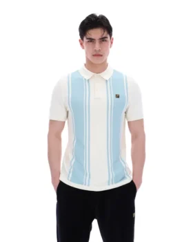 Polo en maille « Buddy Bowling Style » bleu sterling