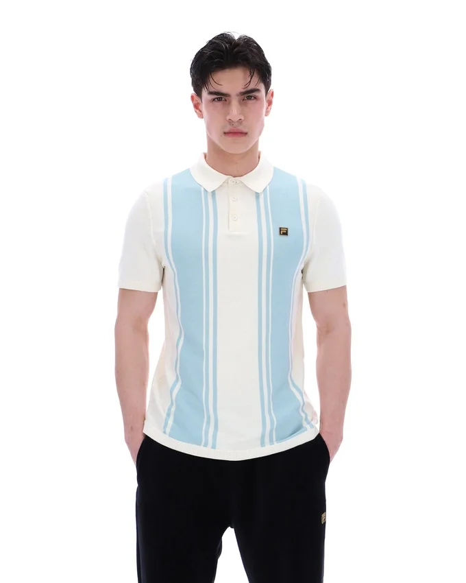 Polo en maille « Buddy Bowling Style » bleu sterling