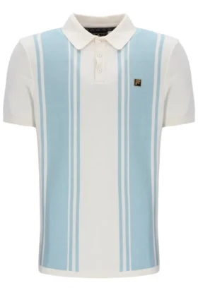 Polo en maille « Buddy Bowling Style » bleu sterling