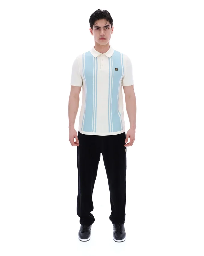 Polo en maille « Buddy Bowling Style » bleu sterling