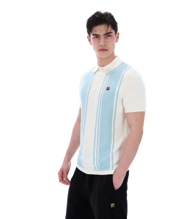 Polo en maille « Buddy Bowling Style » bleu sterling
