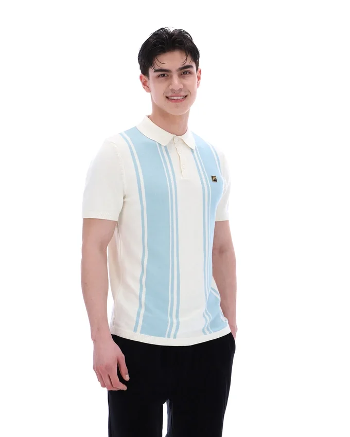 Polo en maille « Buddy Bowling Style » bleu sterling