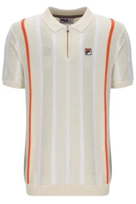 Polo en maille patchwork au crochet Giorgio de Tapioca