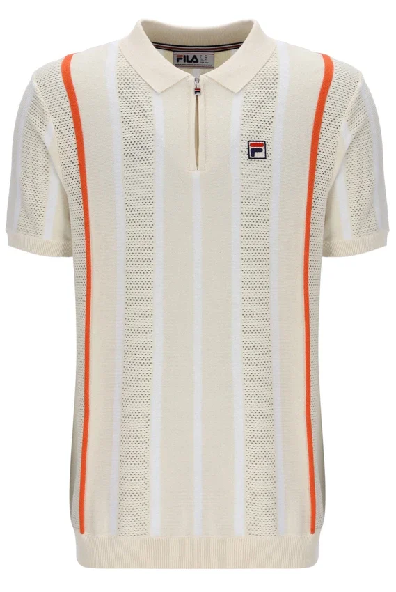 Polo en maille patchwork au crochet Giorgio de Tapioca