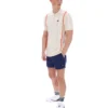 Polo en maille patchwork au crochet Giorgio de Tapioca