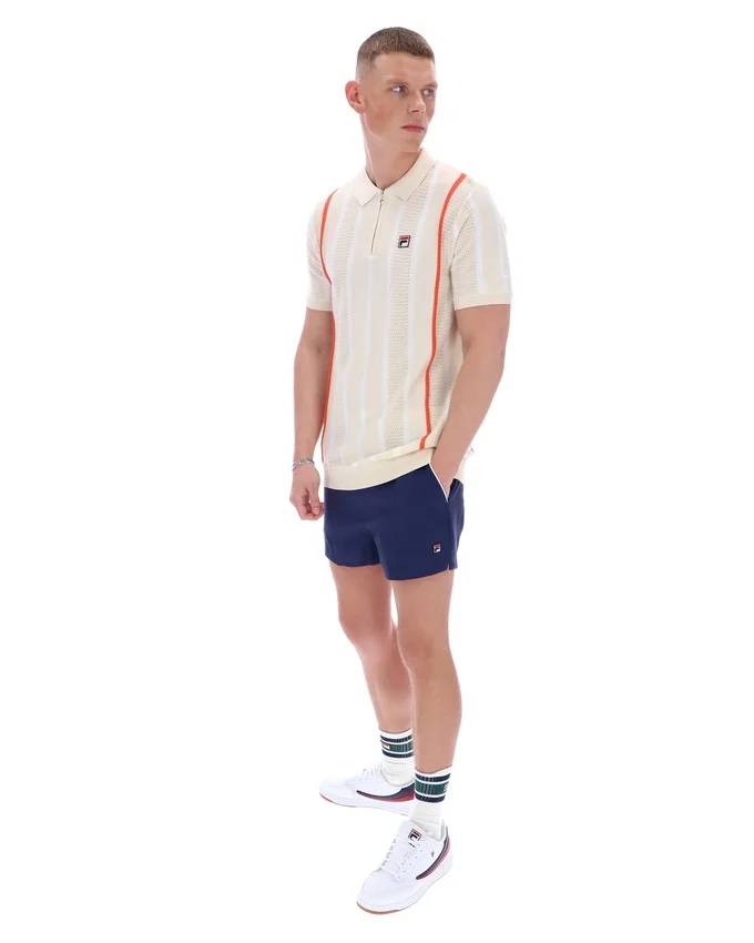 Polo en maille patchwork au crochet Giorgio de Tapioca