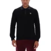 Polo en maille rayé noir Kobe