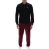 Polo en maille rayé noir Kobe