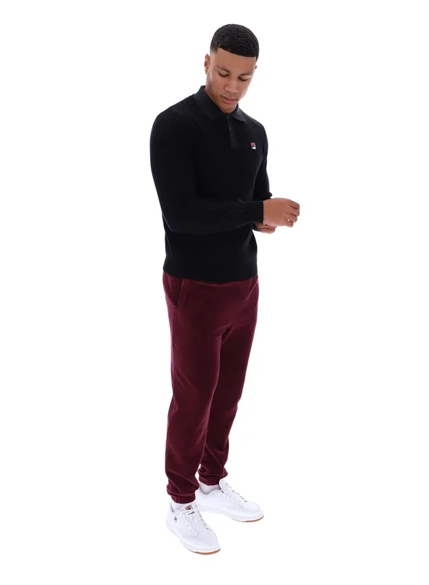 Polo en maille rayé noir Kobe