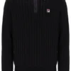 Polo en maille rayé noir Kobe