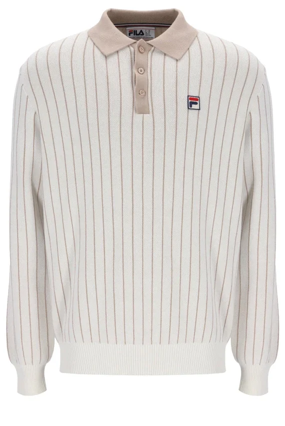 Polo en maille rayée Gardenia Kobe