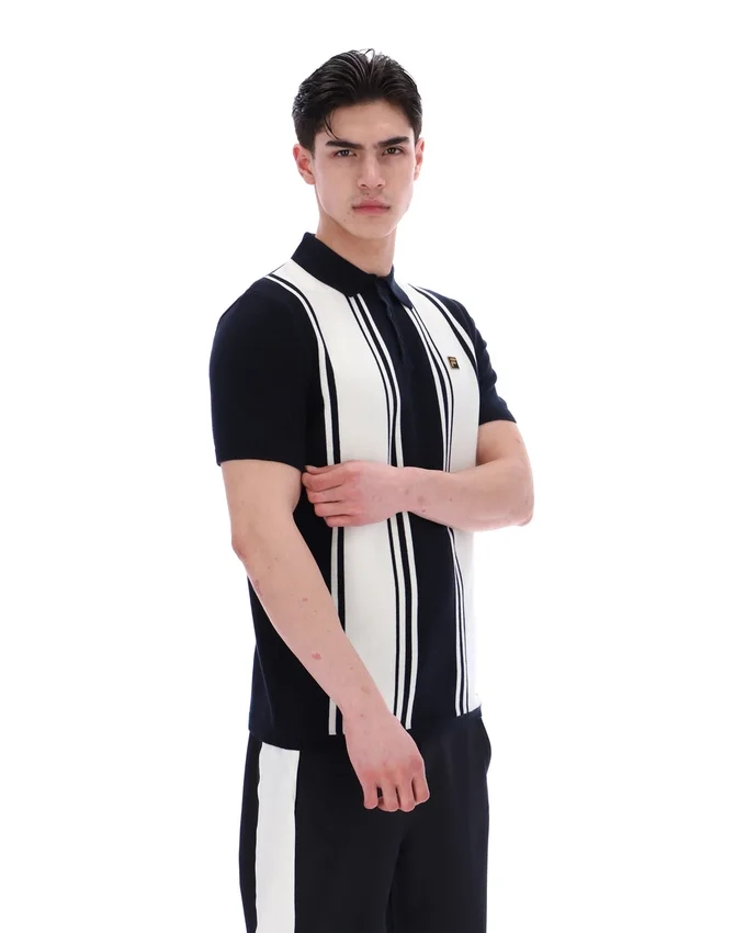 Polo en maille style Buddy Bowling noir