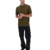 Polo en maille texturée Sander, vert olive foncé