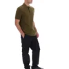 Polo en maille texturée Sander, vert olive foncé