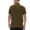 Polo en maille texturée Sander, vert olive foncé