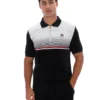 Polo en velours noir Paco à fermeture zippée