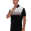 Polo en velours noir Paco à fermeture zippée