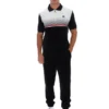Polo en velours noir Paco à fermeture zippée