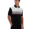Polo en velours noir Paco à fermeture zippée