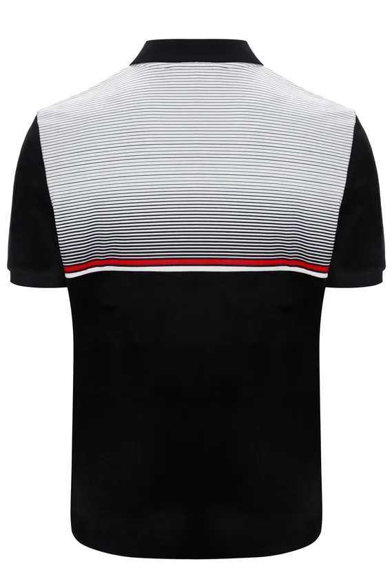 Polo en velours noir Paco à fermeture zippée