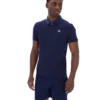 Polo Ettore à fermeture éclair bleu marine Fila