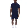 Polo Ettore à fermeture éclair bleu marine Fila