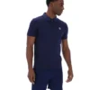 Polo Ettore à fermeture éclair bleu marine Fila