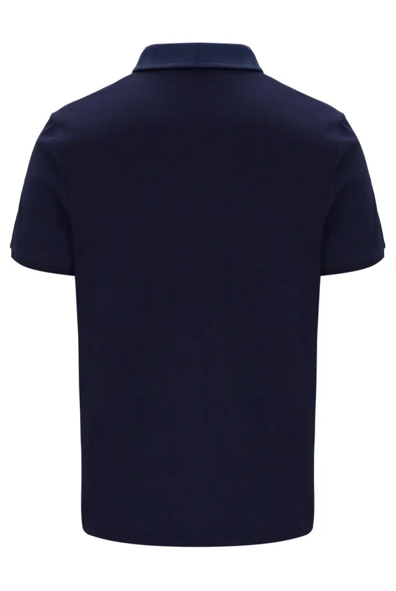 Polo Ettore à fermeture éclair bleu marine Fila