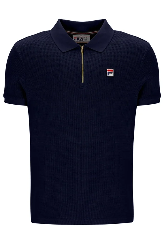 Polo Fila Benjamin Micro Waffle bleu marine
