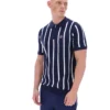 Polo Fila Giorgio en maille patchwork crochetée bleu marine