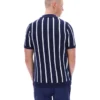 Polo Fila Giorgio en maille patchwork crochetée bleu marine