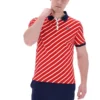 Polo Fila Jaye à rayures diagonales rouge